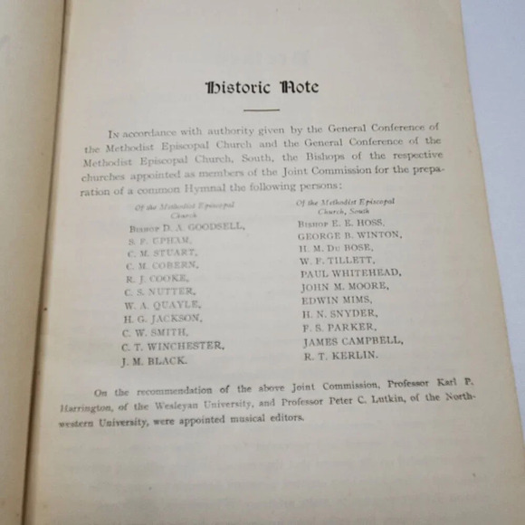 The Methodist Hymnal 1905 Antique Hymn Book By Eaton & Mains - Picture 7 of 9